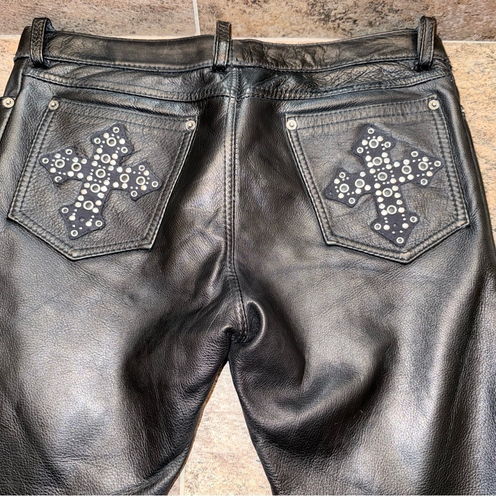 Stylish Black Leather Lowrise Men Pants